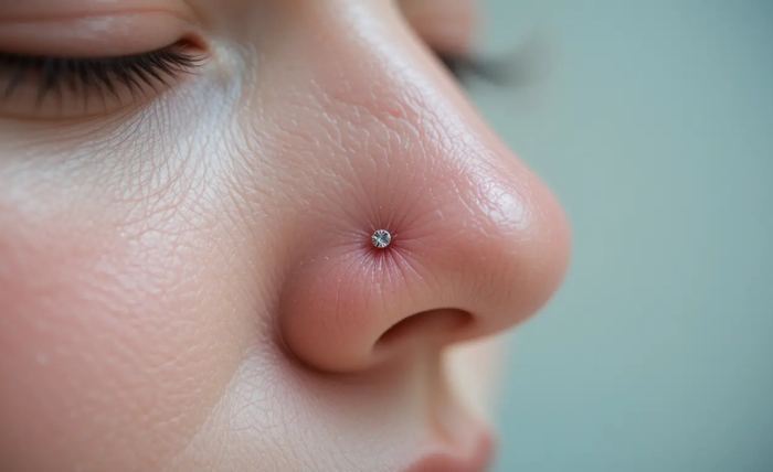 infected nose piercing