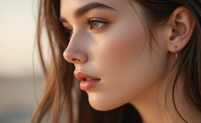 nose piercing placement